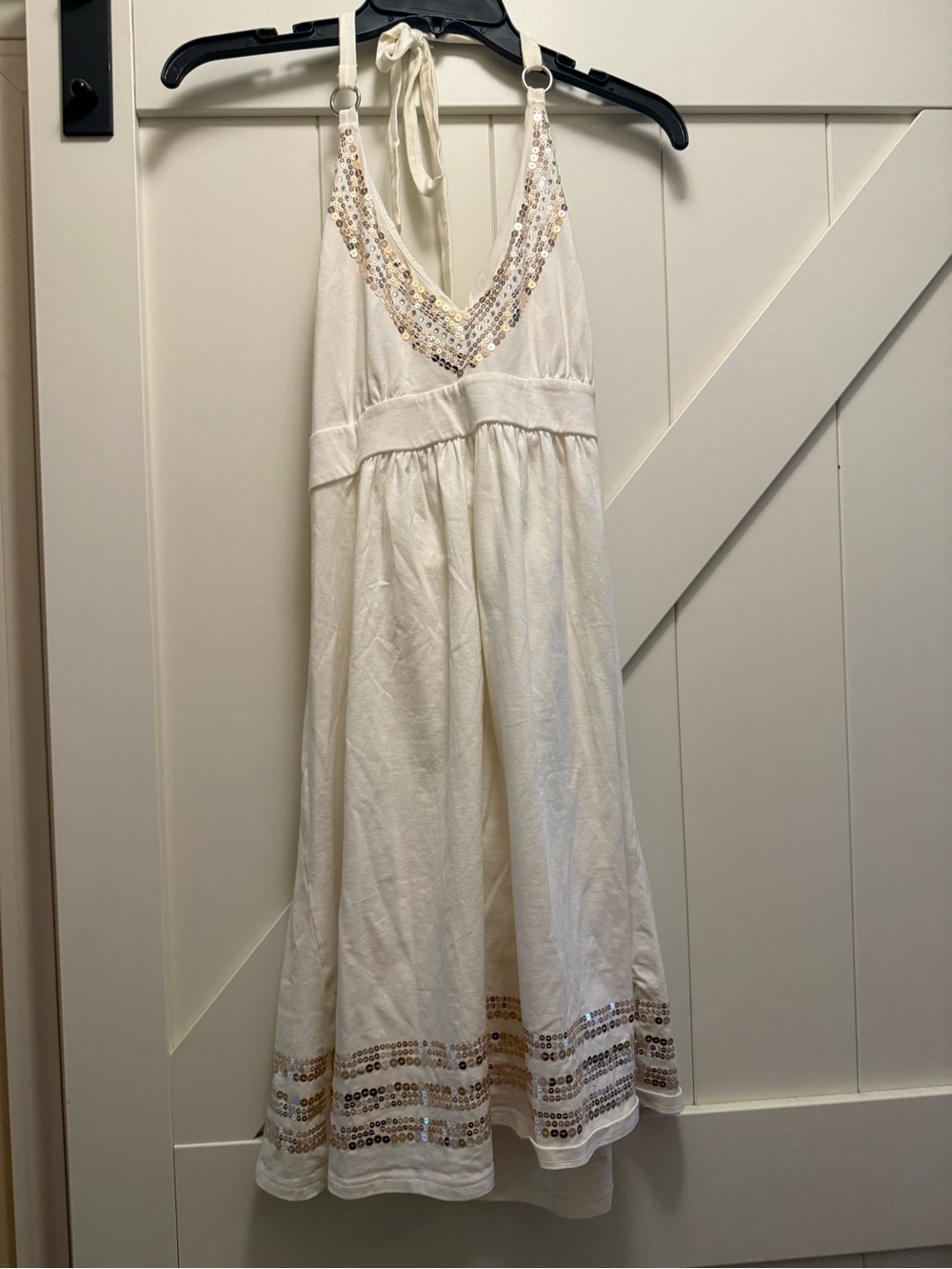VS Halter Dress with Sequin Trim